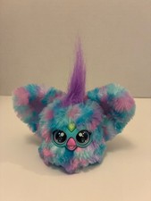 Mini Furby 3 Bag Charm Key Chain Hasbro 2023 Fluffy Tie Dye Purple Blue Pink