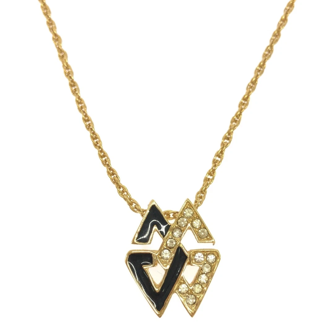 GIVENCHY Collana VECC L Gietra Pietrare Bicoloreio Accesso Vintageo Placca