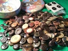 Vintage Mixed Buttons Lot Easter Tin Full!