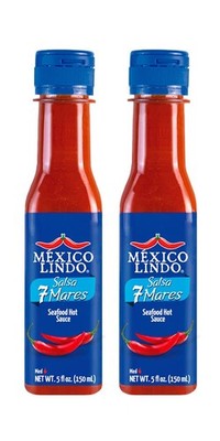 7 Mares Hot Sauce 5 Oz Pack of 2 Authentic Mexican Flavor Habanero Spice