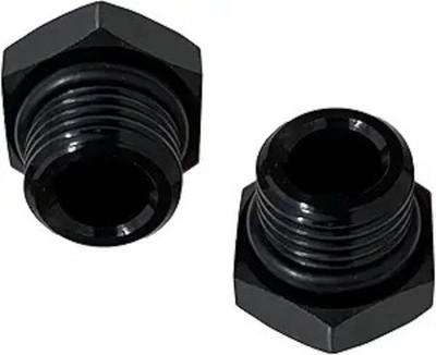 8AN Plug Block Off Cap ORB Port Plug Nut Black Aluminum Fitting Adap Size: 8AN