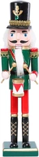 Nutcracker Christmas Decor, 12 Inch Wooden Soldier Figurines, Festive Christmas 