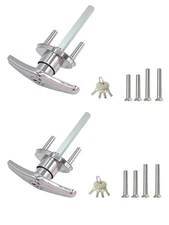 Garage Door Lock T-Handle Locks Latch Replacement Parts with 4 Keys, Mounting...