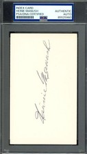 Heinie Manush PSA DNA Coa Signed 3x5 Index Card Autograph