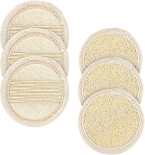 Loofah Sponge Face Pads Scrubber, 6 PCS Exfoliating Facial Loofah Luffa Cleansin