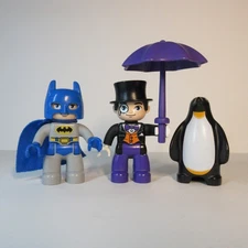 Lego DUPLO Super Heroes Batman Cape Penguin Figures Lot 10823 Batwing Adventure