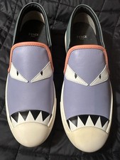 Auténticas Tenis FENDI Monster Eyes Sin Cordones Para Mujer Talla 36 (EE. UU. 6) Totalmente Nuevas