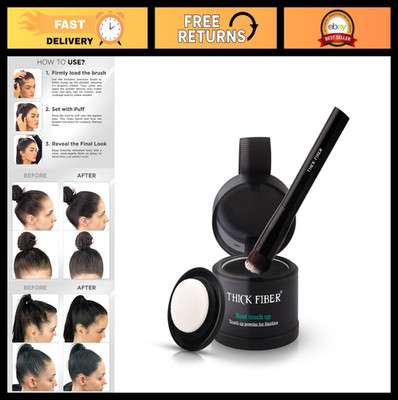 Thick Fiber Hair Loss Concealer Powder Set - Water & Sweat Resistant, Brush Incl