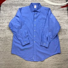 VTG Brooks Brothers Oxford Button Shirt 17.5 - 34 Blue OCBD Formal Dress Preppy
