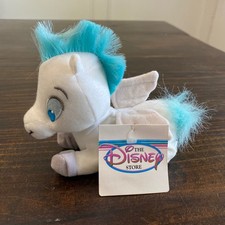Disney Store Hercules Baby Pegasus Plush Bean Bag Toy White Blue Vintage NWT