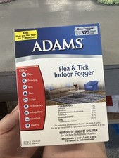 Adams Flea Tick Indoor Fogger, 2 x 3 oz Cans, Kills Fleas, Eggs