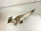 Vintage Italian Silver-Plated Brass Pheasant Figurine 8” Hand Engraved in Italy — photo 4