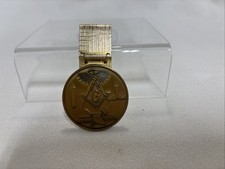 Clip de Dinero Masón Francmasón, Barra de Dinero Masónica Tono Dorado Cuadrado y Brújula (A)