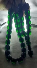 Vintage 76,5 Grs Amber Bakelite Green  Islam Prayer Beads 33+1 Rosary