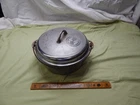 Griswold Chrome Cast Iron Dutch Oven 9 Inch 1285, 1279