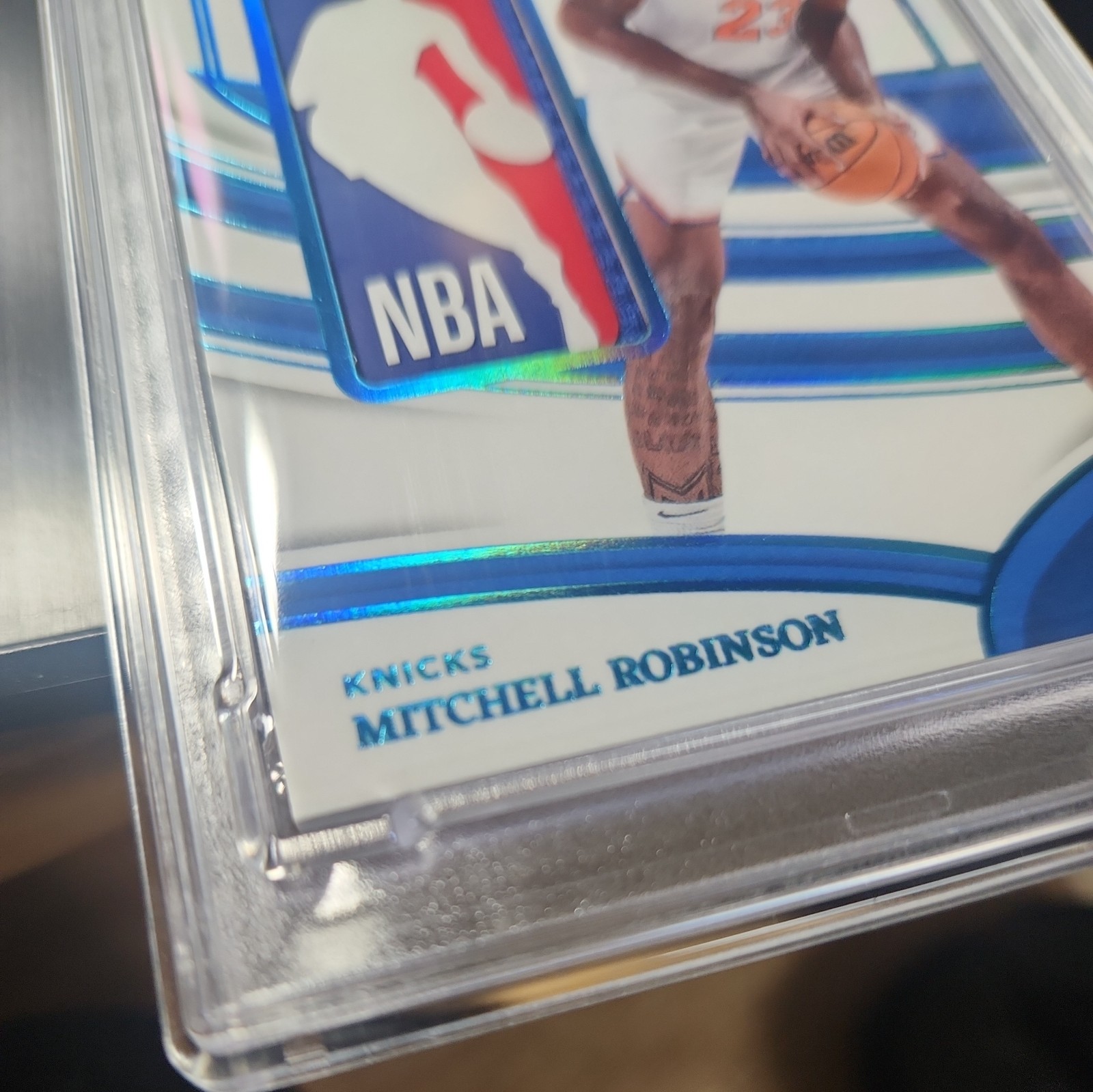 2023 Mitchell Robinson Logoman One of One Panini Immaculate Knicks PSA 8 view 4