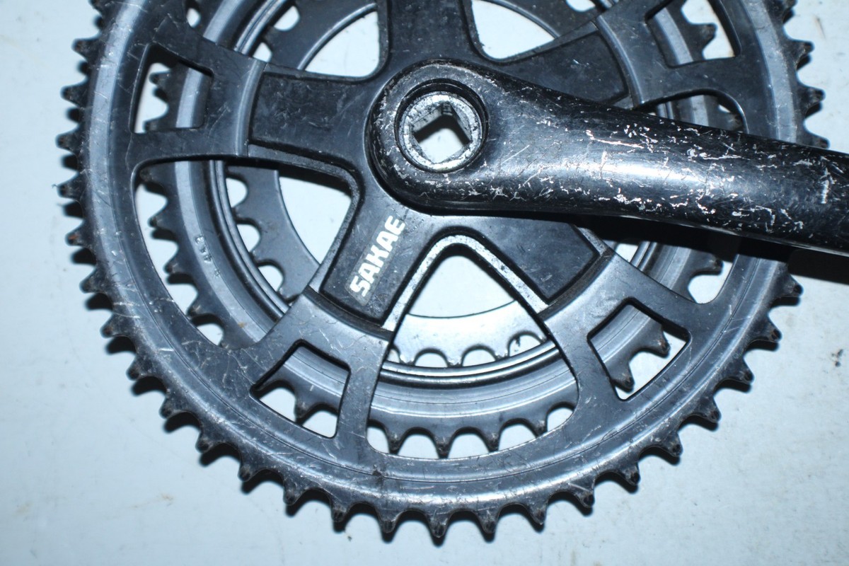 Sakae Triple MTB Crankset Black 170mm 48/38/28T JIS BCD74 Japan