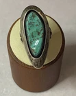 Vintage Navajo Ring .925 Silver Blue Green Southwest Turquoise Native Artist