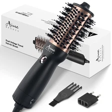 Aima Beauty 4 in 1 Worldwide Travel Hot Air Brush Dual Voltage Blowout Brush ...