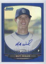 2013 Bowman Chrome Prospects Blue Refractor 69/150 Matt Wisler #BCA-MWI Auto 1j6