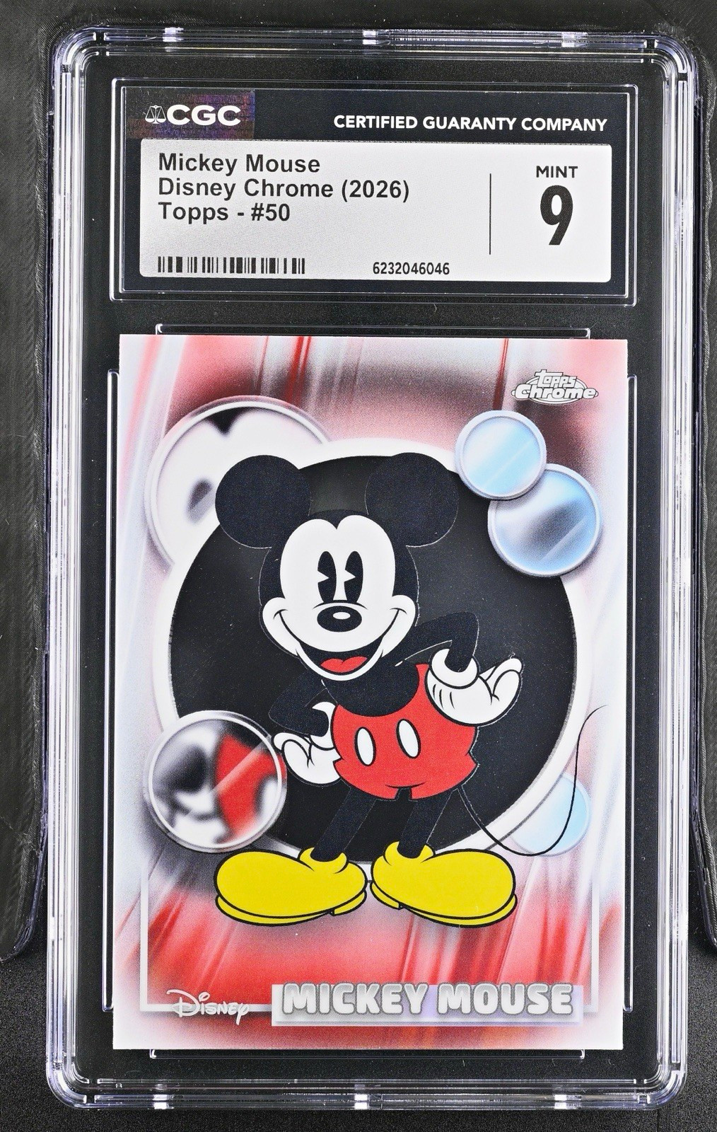 Topps Disney Chrome (2026) Mickey Mouse #50 CGC 9 Certified Guaranty Company