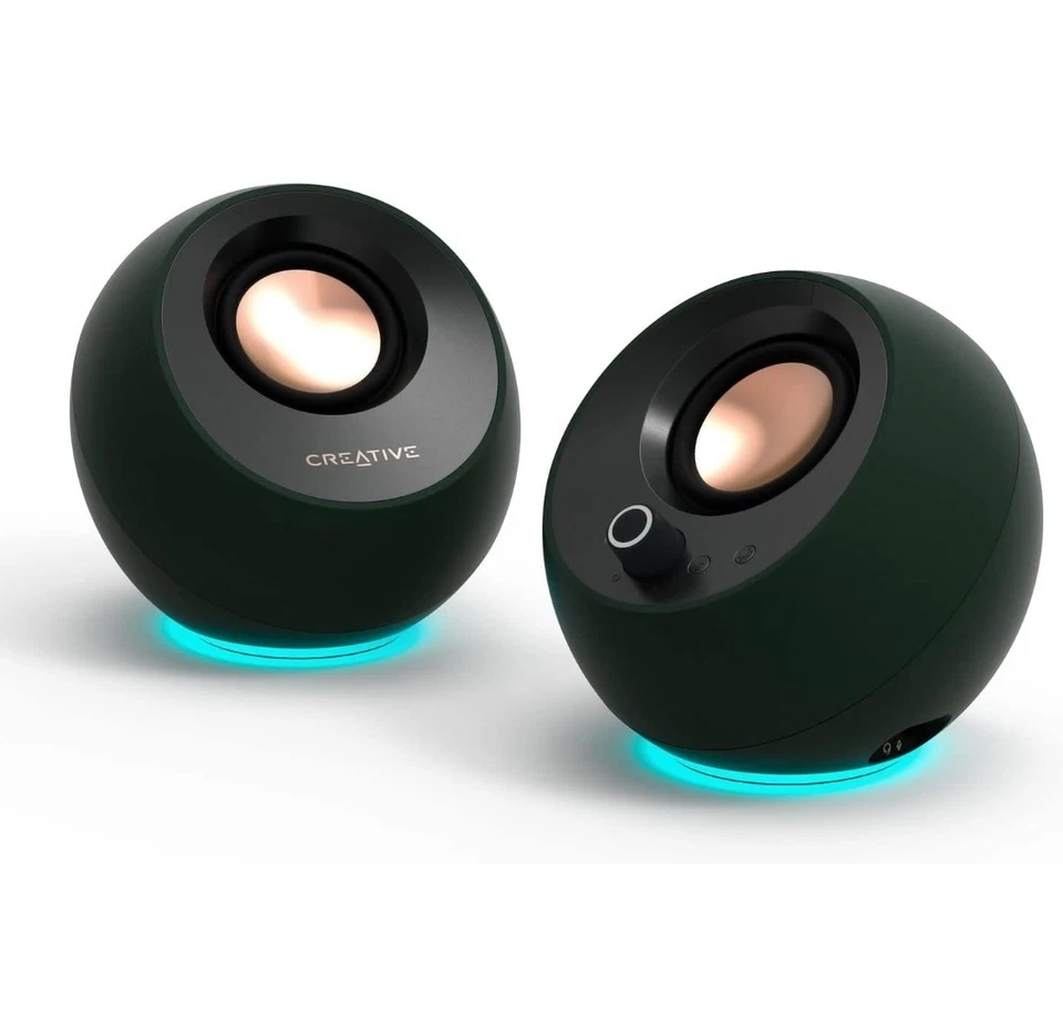 Creative Pebble Pro 2.0 USB C Computer Lautsprecher Bluetooth LED LEUCHTEN PC Mac