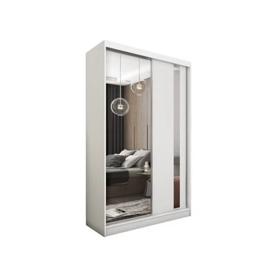 Armoire Gabo 120/150/200 cm, miroir, 2 portes coulissantes armoire à portes... - Photo 1/4