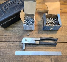 Rivet Gun Set LOT Professional Fast Riveters & Rivets ☆Vintage CRAFTSMAN ☆USA 