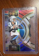 2023 Panini Select - Premier Level Bryce Young #167 Red & Blue Prizm Die-Cut...