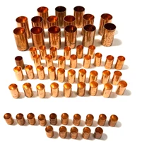 15 PCs x 1", 34Pcs x 1/2", 15 Pcs x 3/8" Copper Couplings