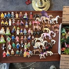 Vintage Playmobil Lot 51 People 21 Horses Castle And Hospital Items Huge Lot