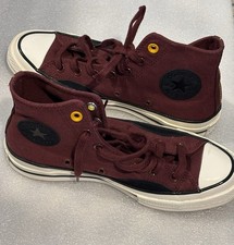 CONVERSE MAROON SUEDE ALL-STAR 157691C Gym Basketball Mids Men\'s Size 11.5 Converse Chuck Taylor All Star High Maroon for Sale  main image 3