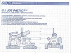 1992 GI Joe PATRIOT missile vehicle BLUEPRINTS instructions sheet JTC