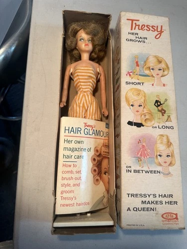 1960's American Character Blonde Tressy Doll #1200 Original Red Dress in Box