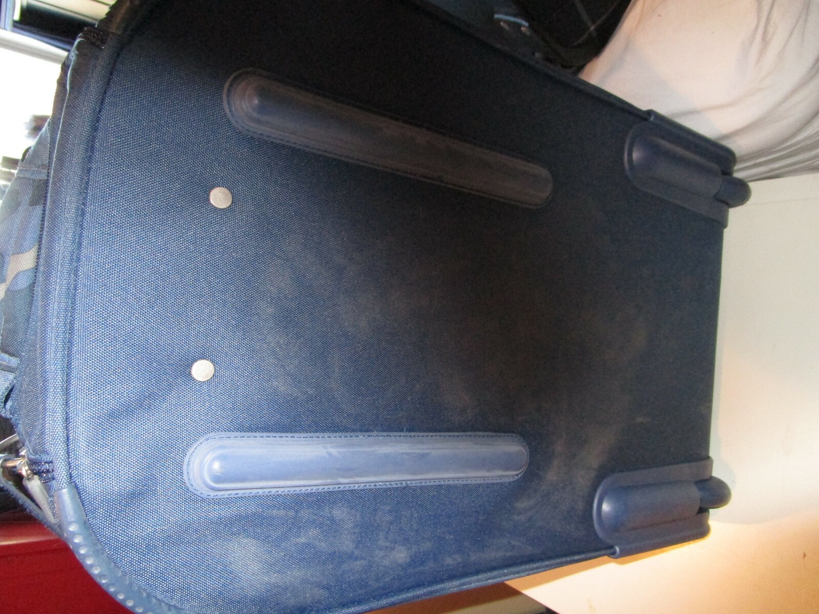 Pottery Barn Teen Camo Camouflage blue carry on   luggage mono AMM New