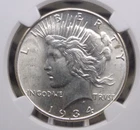 1934 "P" Peace SILVER Dollar $1 NGC MS65 #032 Gem BU Uncirculated ECC&C, Inc.