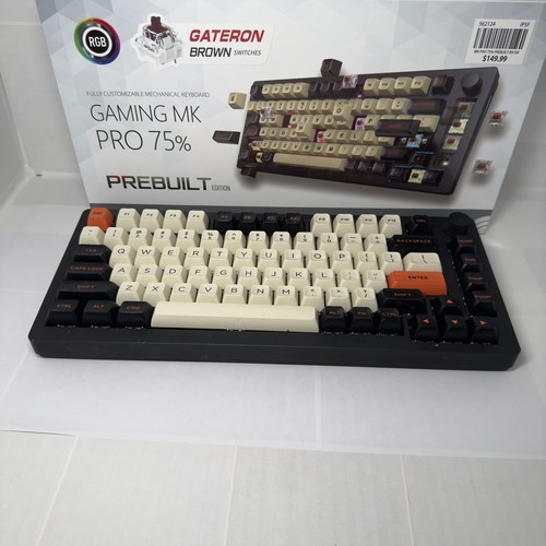 Open Box/New Inland Gaming MK Pro 75% Pre-Built Keyboard, Brown - Picture 3 of 6