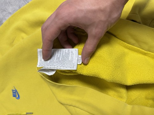 Vintage Nike Y2K Rare Color Yellow Blue Oversized Hoodie Size L UA acg - Picture 12 of 14