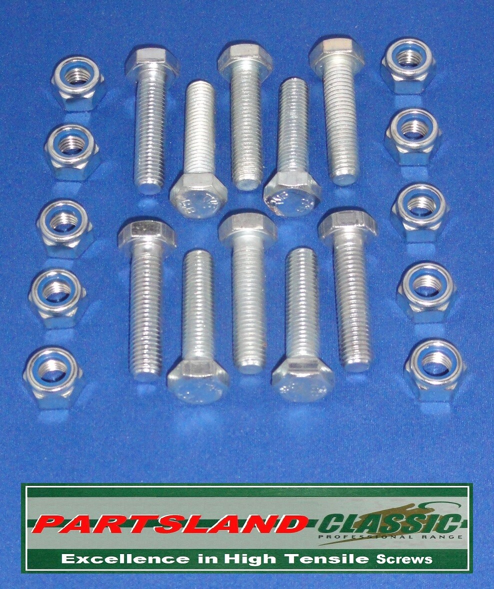 M12 12mm x 50mm High Tensile Screw Lock Nut Qty 10 pack