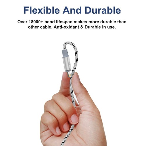 2Pack Multi Charging Cable 3.5A, 10Ft 4 in 1 Long Multiple Fast Charger Cable... - Picture 6 of 7