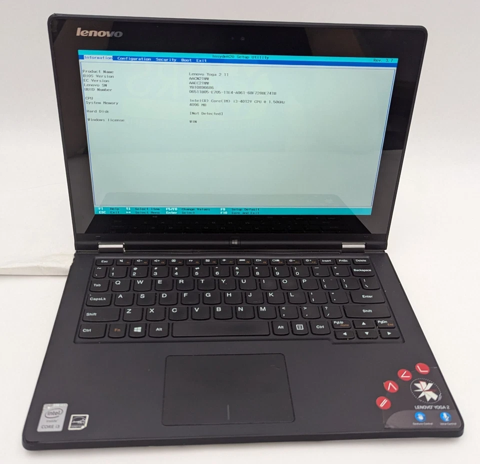 Portátil táctil Lenovo Yoga 2 11 11,6" incompleto Intel i3-4012Y 1,50 GHz 4 GB de RAM Foto 2 de 4