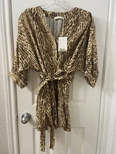 zimmermann Silk Belted Blouse Top Sz 1 (item 8.3)