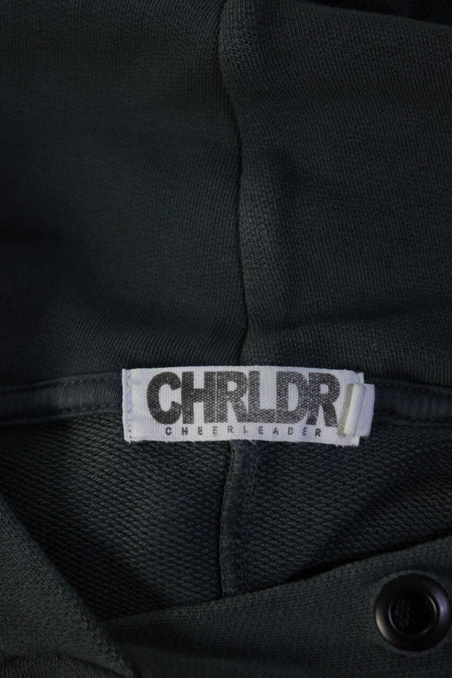 Chrldr Womens Pullover Lightning Bolt Ombre Hoodie Sweater Gray Black