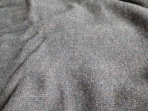 3 1/4yd BLACKISH CHARCOAL GRAY tweed check SWEATER KNIT FABRIC Chenille DIY 60"w - Picture 2 of 3