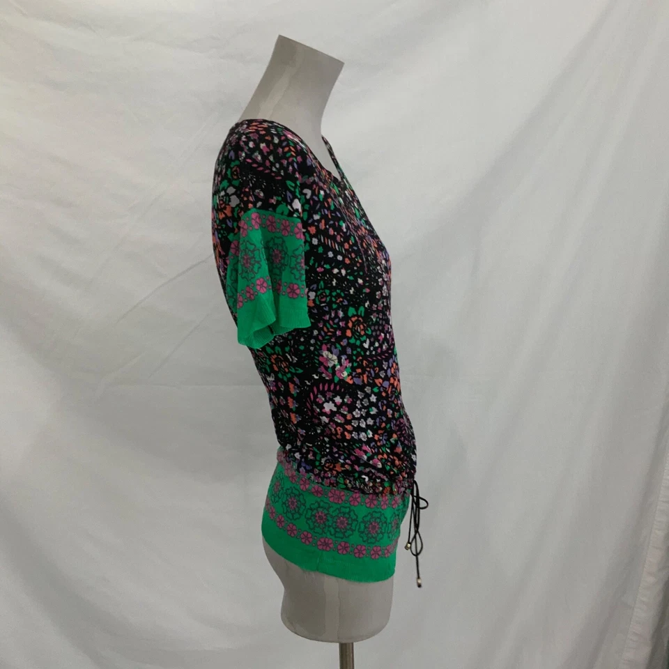 TÚNICA BLUMARINA TOP-MANGAS CORTAS-TALLA S o M-100% ALGODÓN-TEJIDO-HECHO EN ITALIA Foto 4 de 4