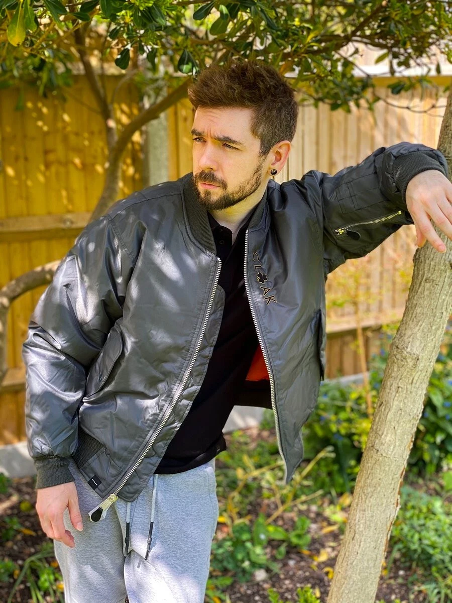 Cloak Limited Edition Jacksepticeye Éire Tree of Life medium grey bomber jacket