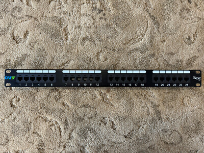 CAT5E ICC 24 Port Patch Panel ICMPP0245E - USED GOOD CONDITION - FREE SHIPPING!!