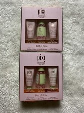 2 pixi Skintreats Best of Rose 3 Piece Set Skincare Kit Cleaner Tonic Booster