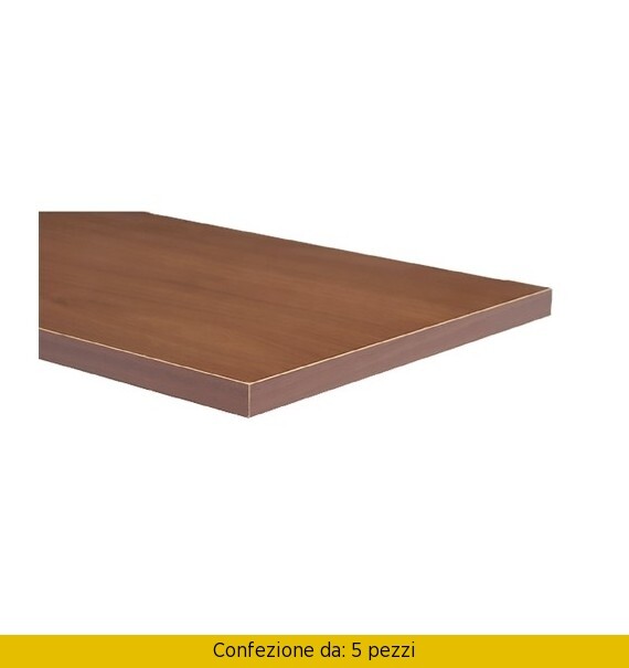Set 5 Mensole in Truciolare Ecopan 80x40x1.8 Noce Medio - 386/21 Decorlegno