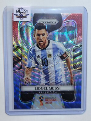 2018 Panini Prizm World Cup Red and Blue Wave #1 Lionel Messi | eBay